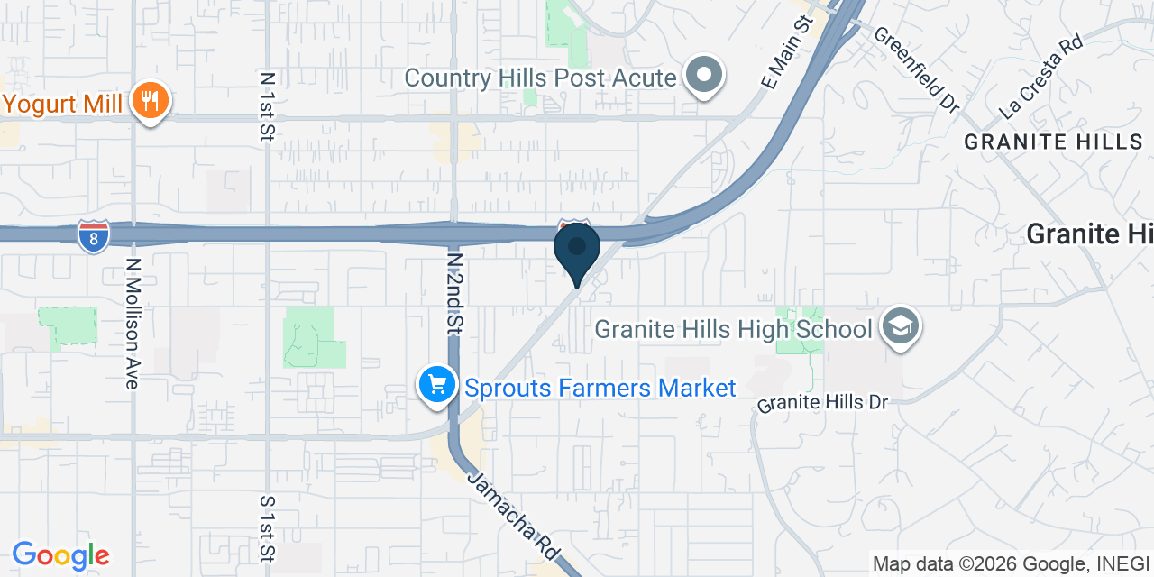 Map showing El Cajon, San Diego County, CA