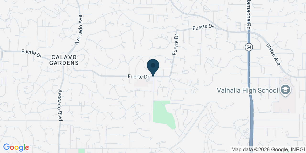 Map showing Rancho San Diego, San Diego County, CA