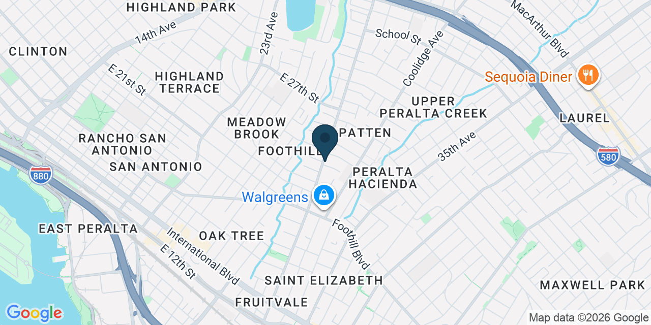 Map showing Oakland, Alameda County, CA