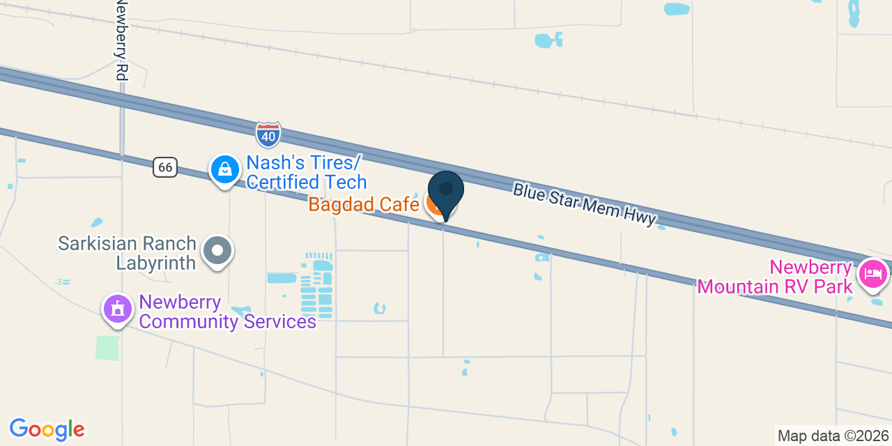 Map showing Newberry Springs, San Bernardino County, CA
