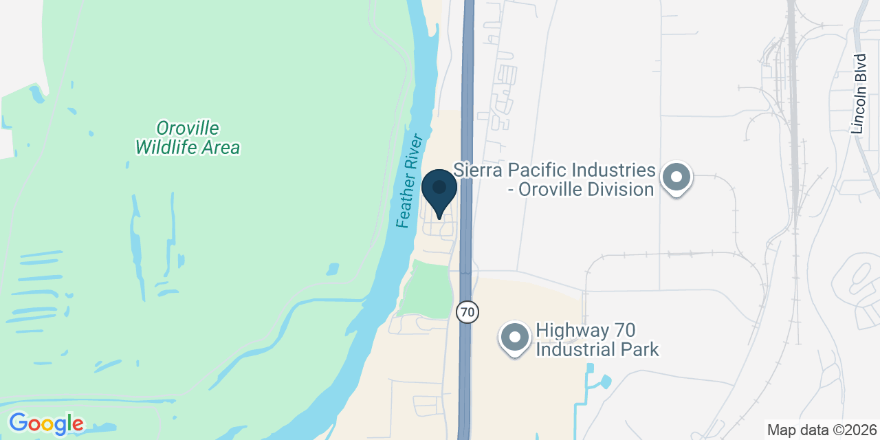 Map showing Oroville, Butte County, CA