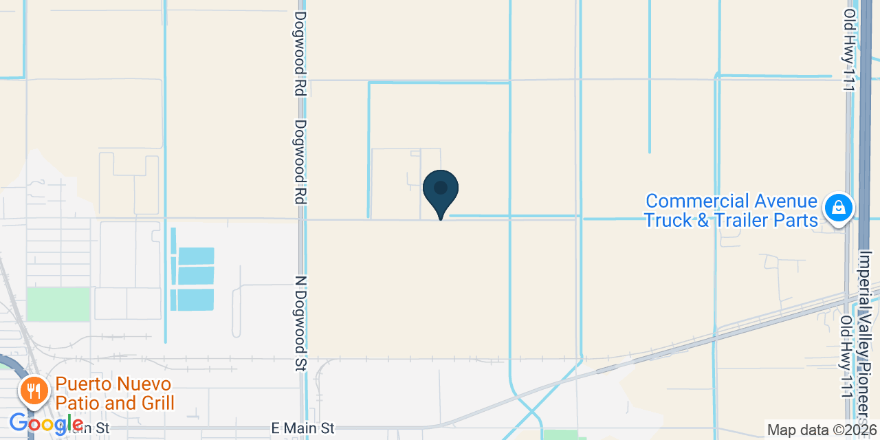 Map showing Imperial County, CA