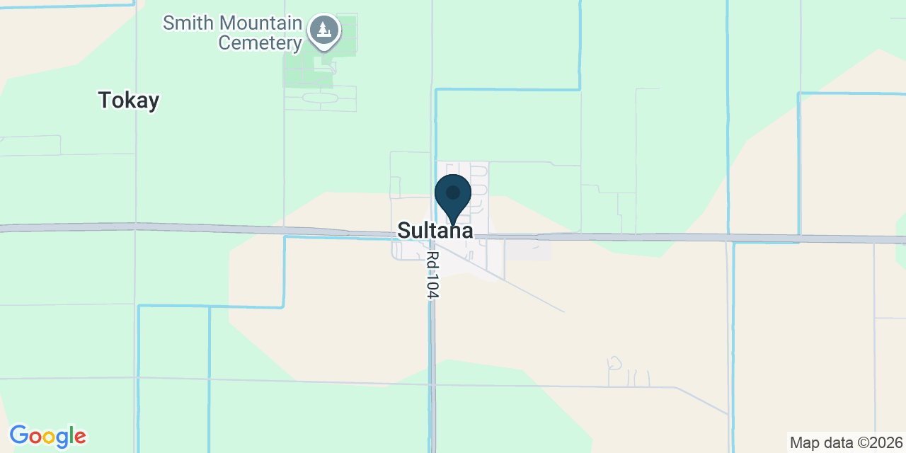 Map showing Sultana, Tulare County, CA