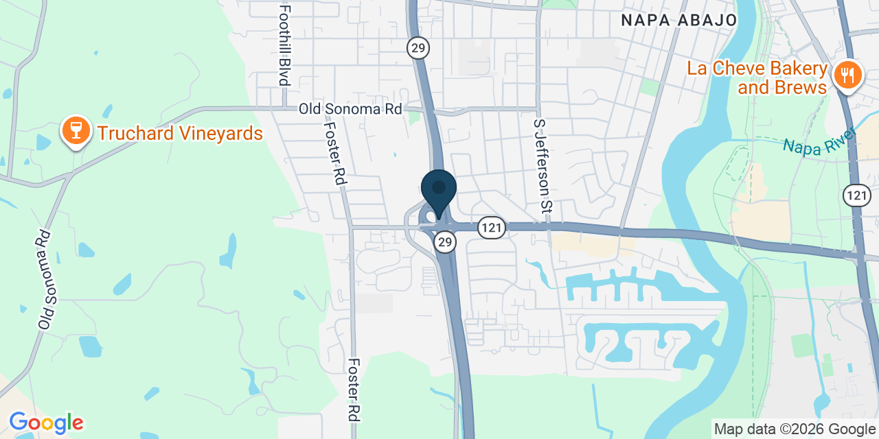 Map showing Napa, Napa County, CA