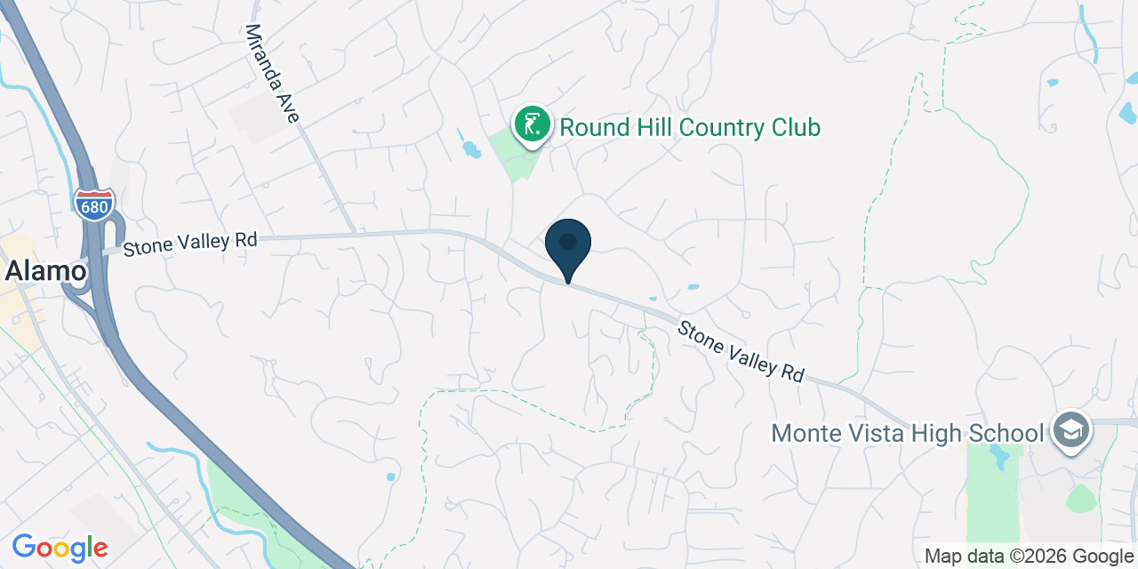 Map showing Alamo, Contra Costa County, CA