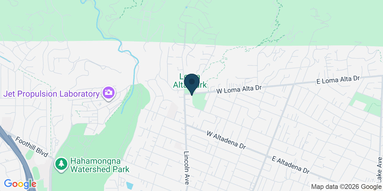 Map showing Altadena, Los Angeles County, CA