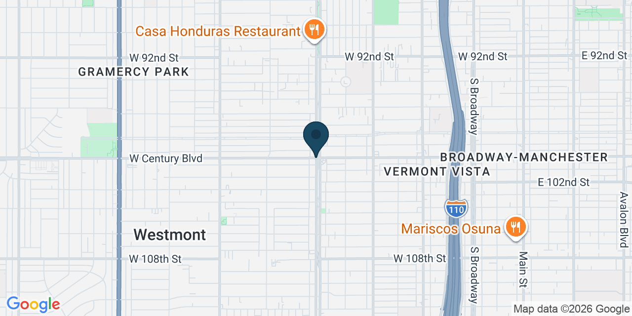 Map showing Westmont, Los Angeles County, CA
