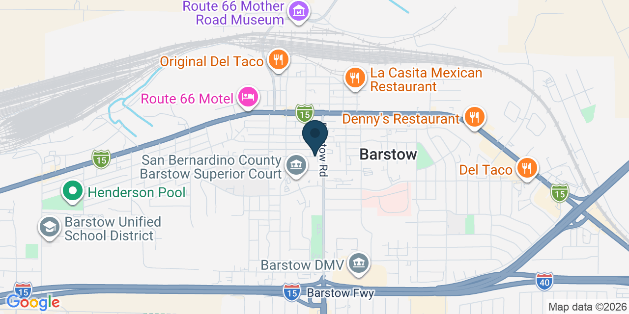 Map showing Barstow, San Bernardino County, CA