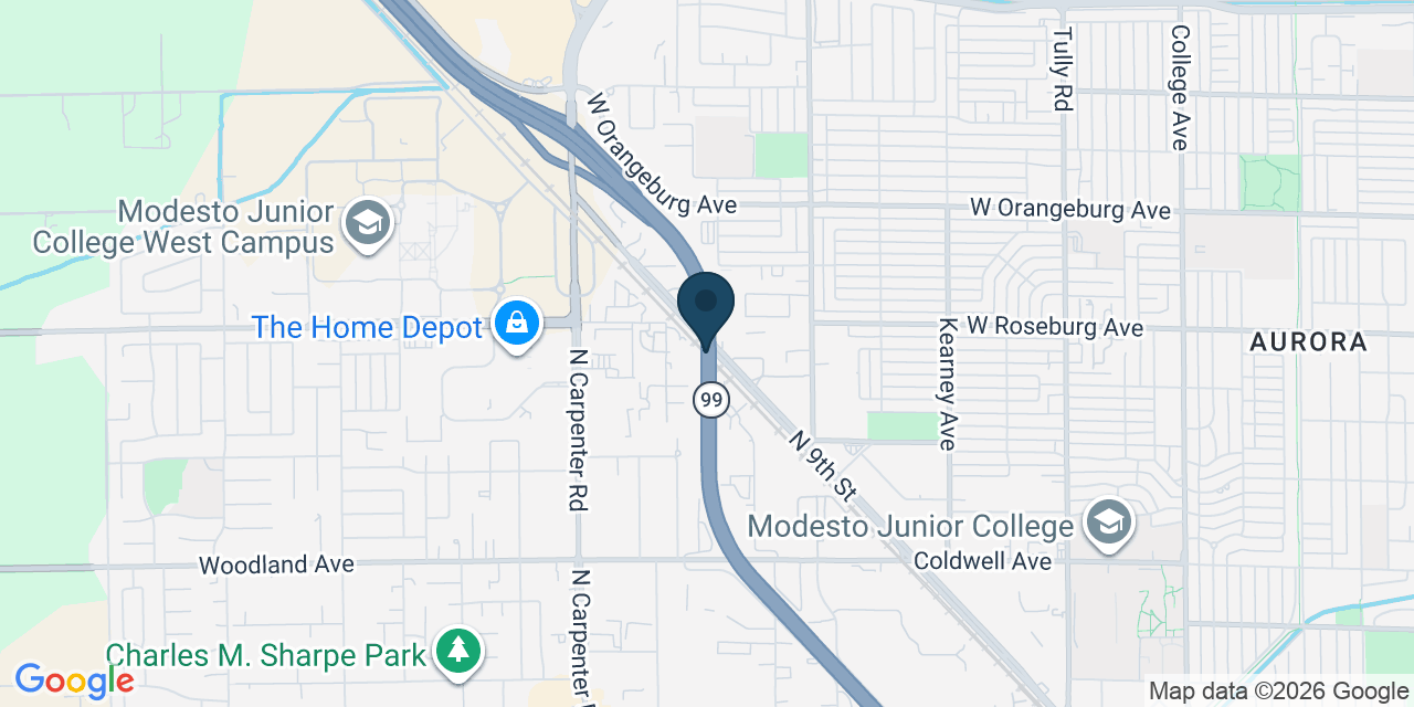 Map showing Modesto, Stanislaus County, CA
