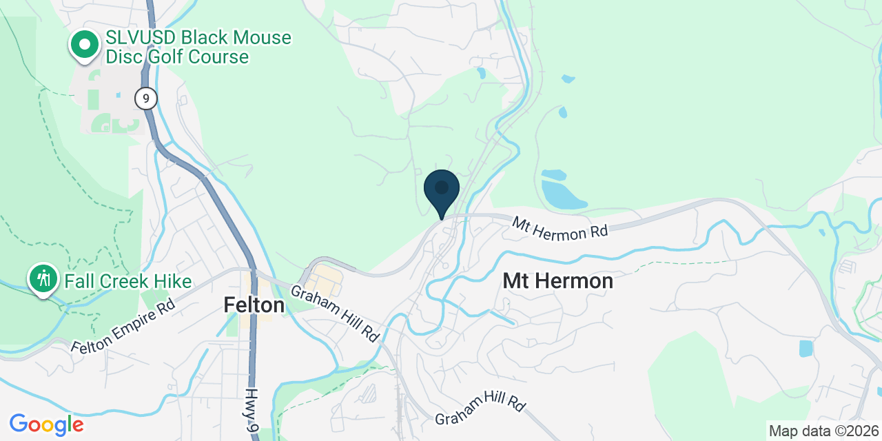 Map showing Felton, Santa Cruz County, CA