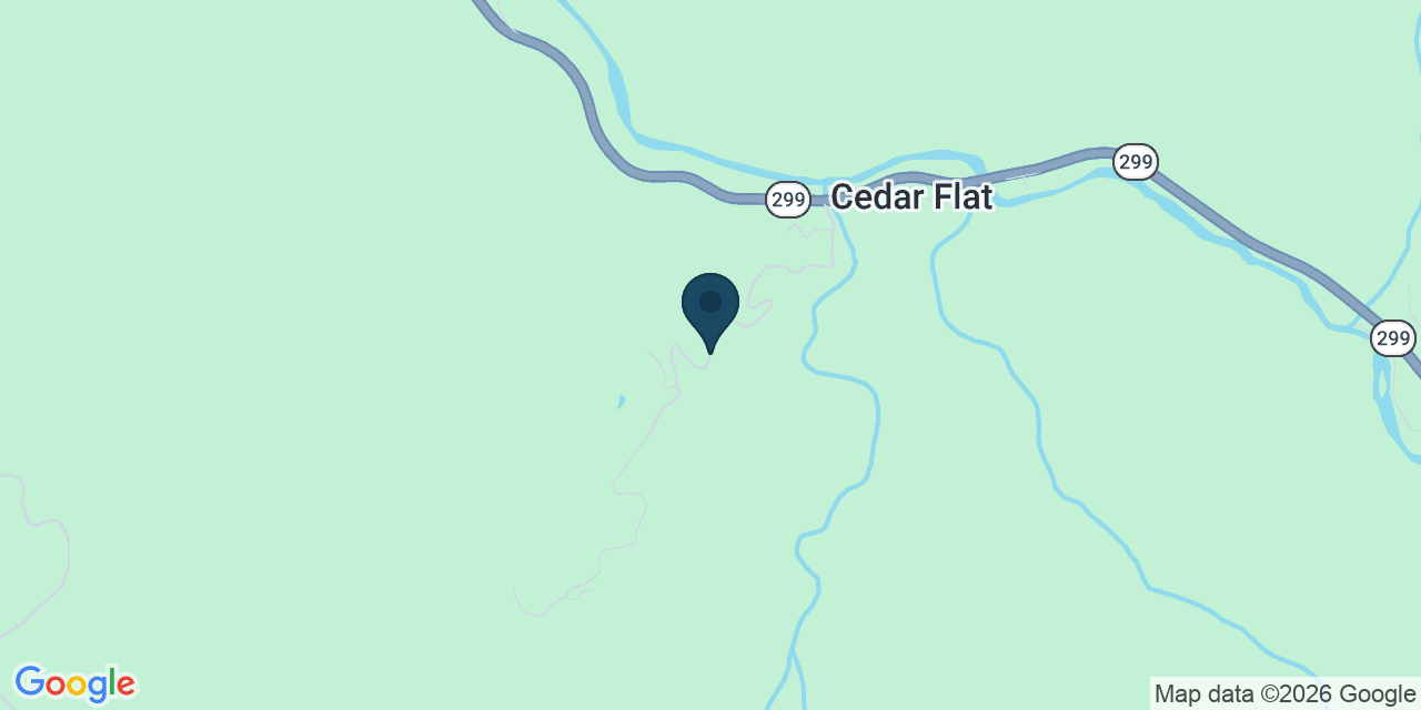 Map showing Trinity County, CA