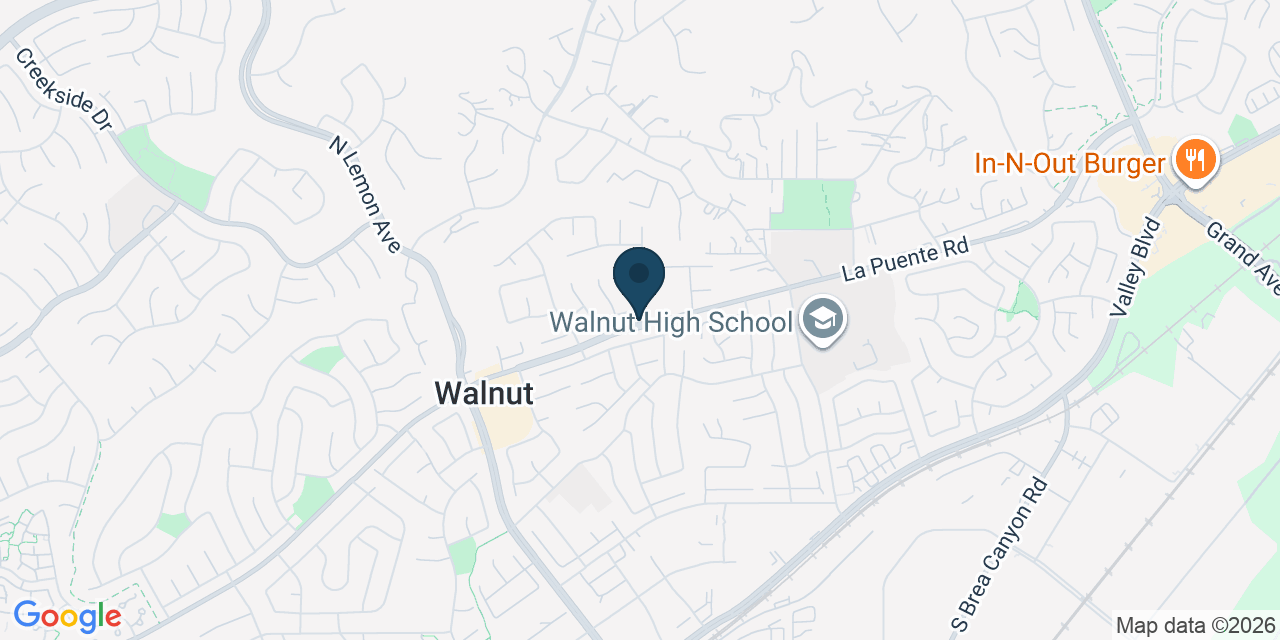 Map showing Walnut, Los Angeles County, CA