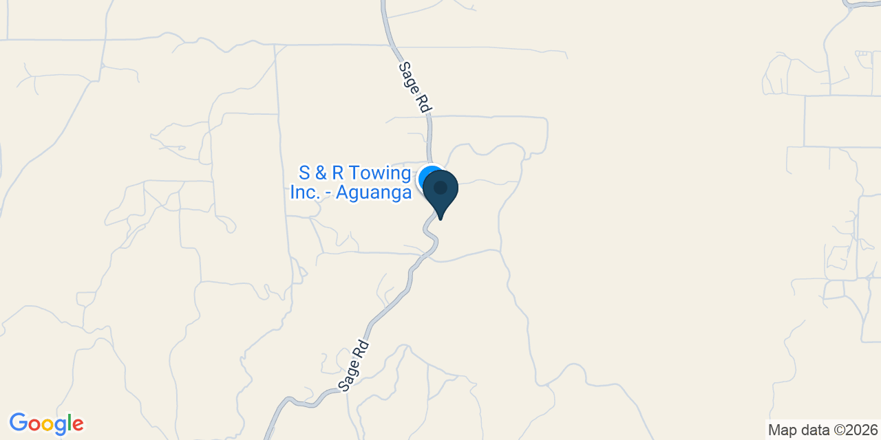Map showing Aguanga, Riverside County, CA
