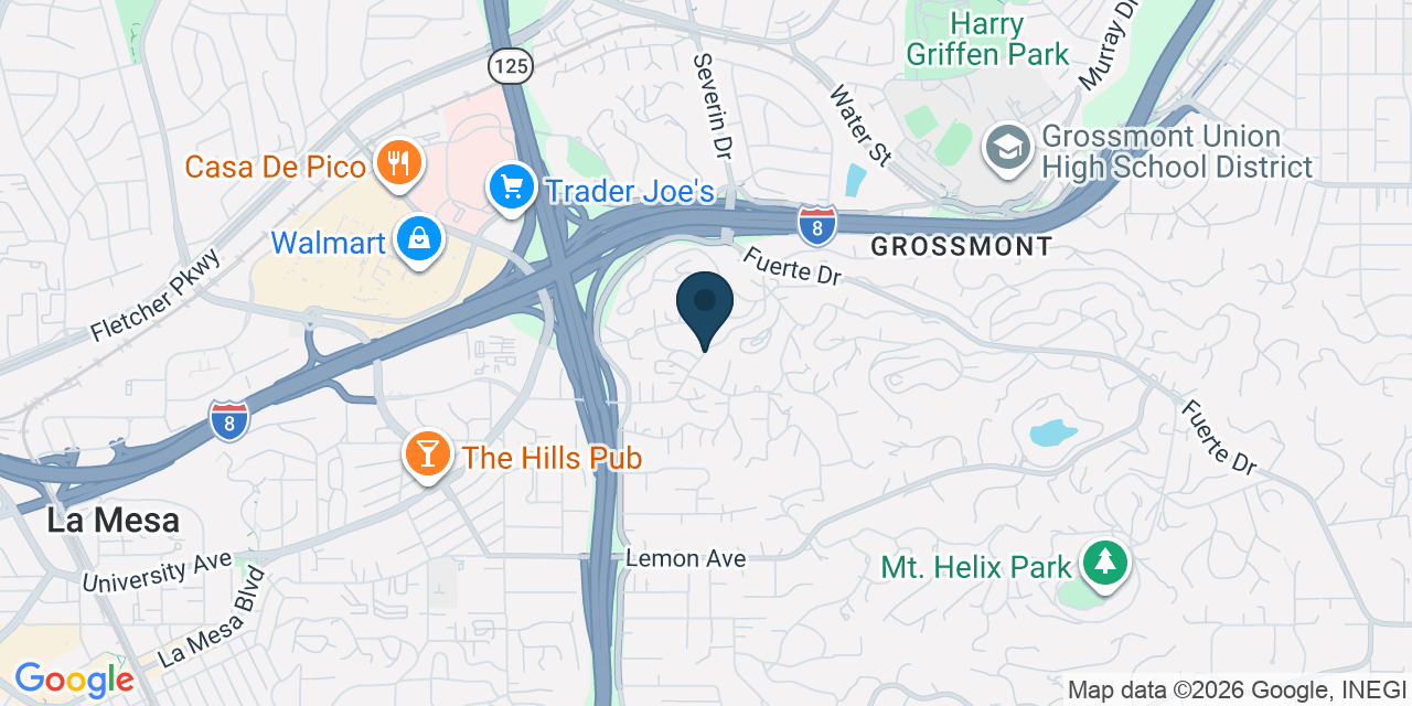 Map showing San Diego County, CA