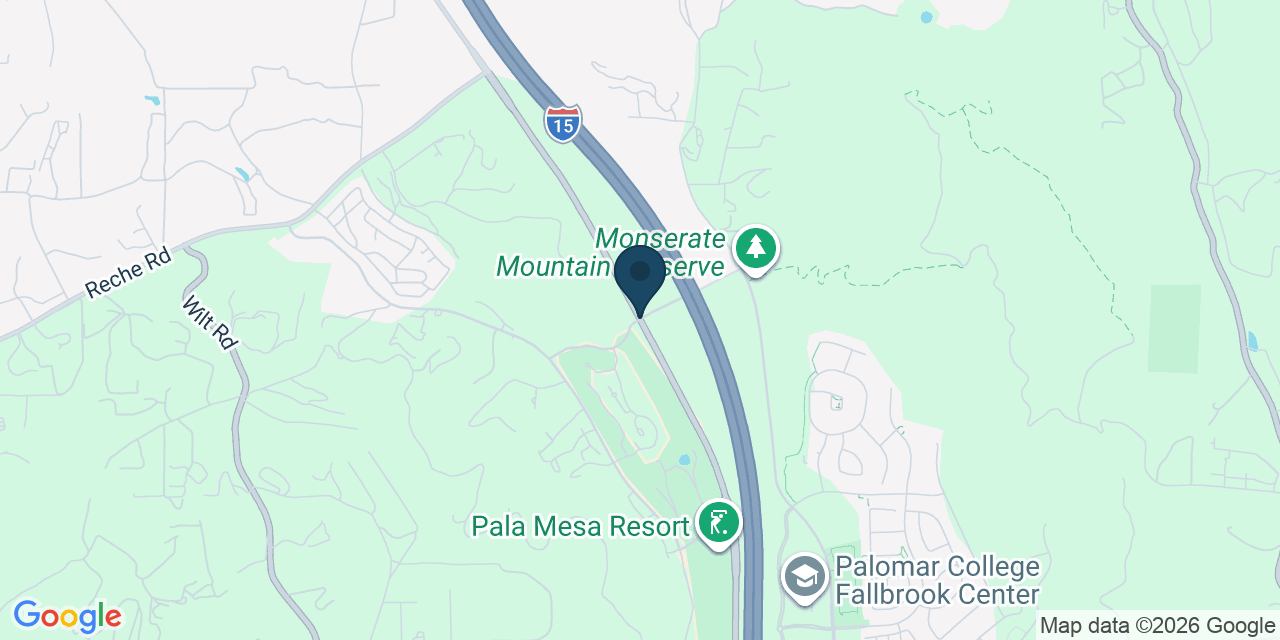 Map showing San Diego County, CA