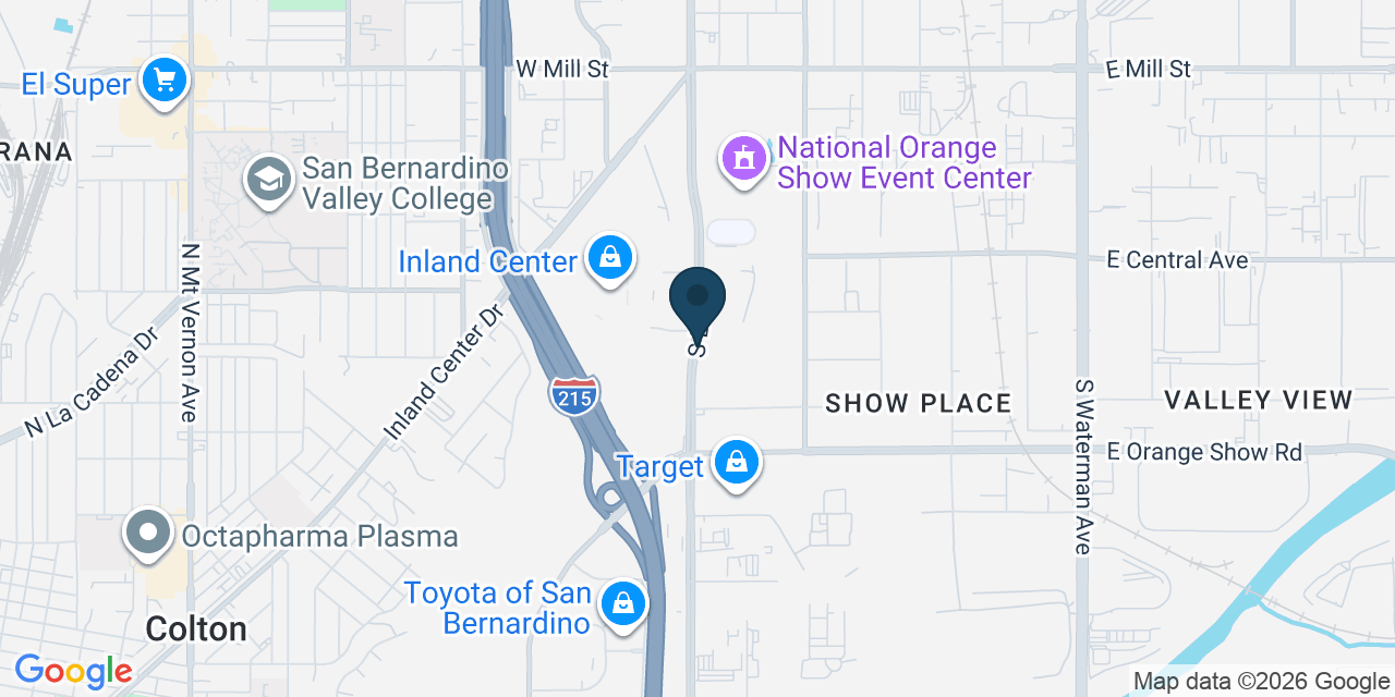 Map showing San Bernardino, San Bernardino County, CA
