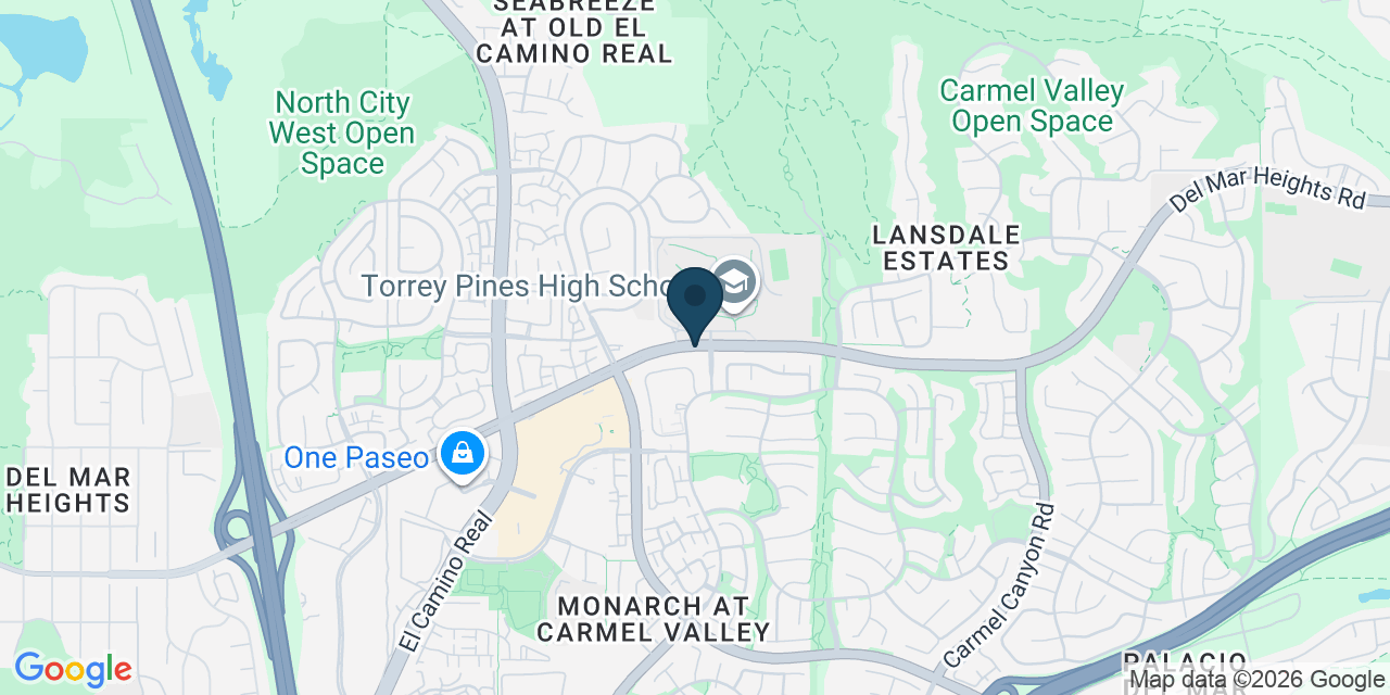 Map showing San Diego County, CA