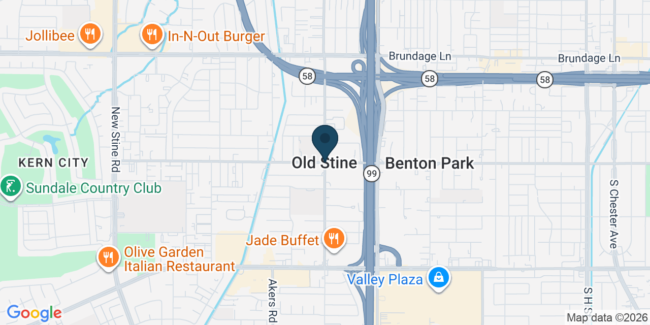 Map showing Old Stine, Kern County, CA