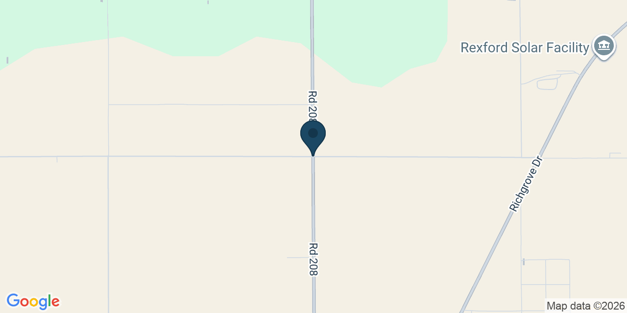 Map showing Tulare County, CA