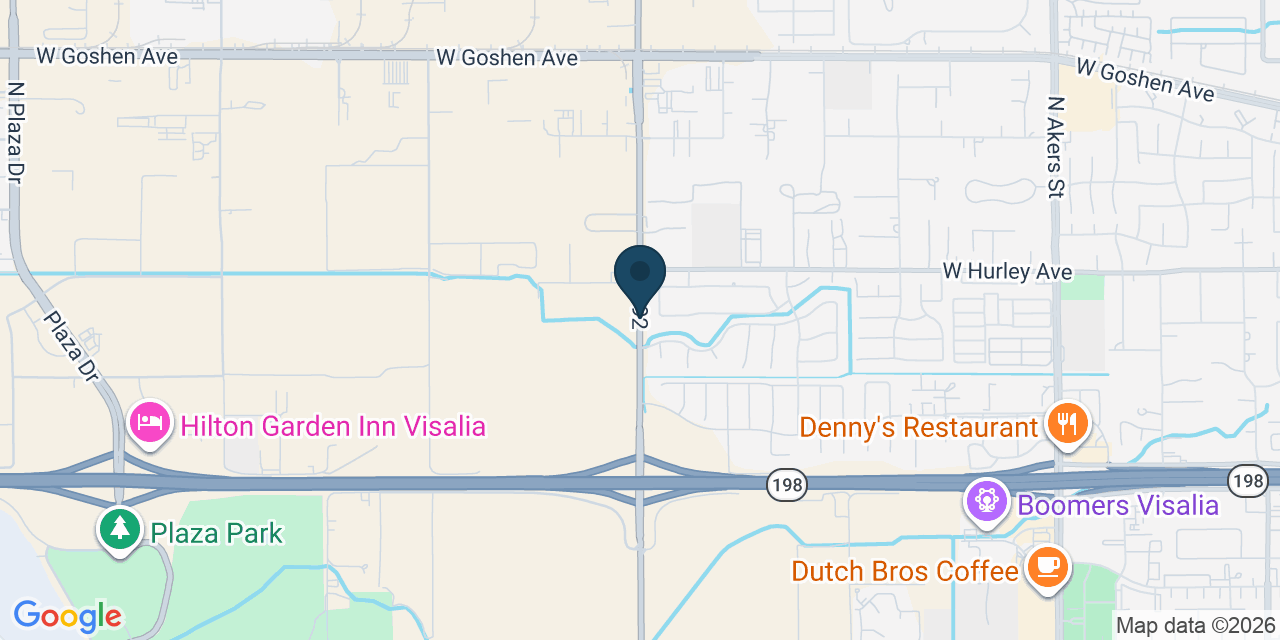 Map showing Visalia, Tulare County, CA