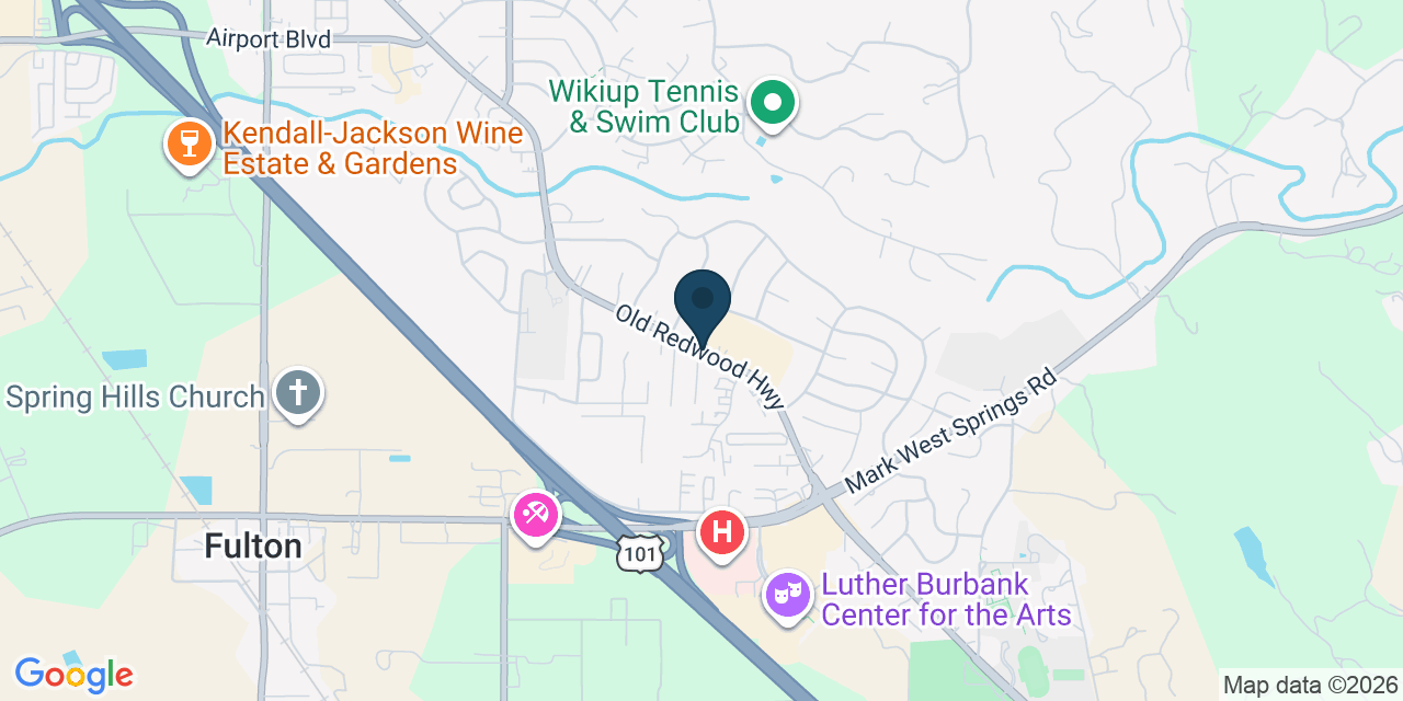 Map showing Larkfield-Wikiup, Sonoma County, CA