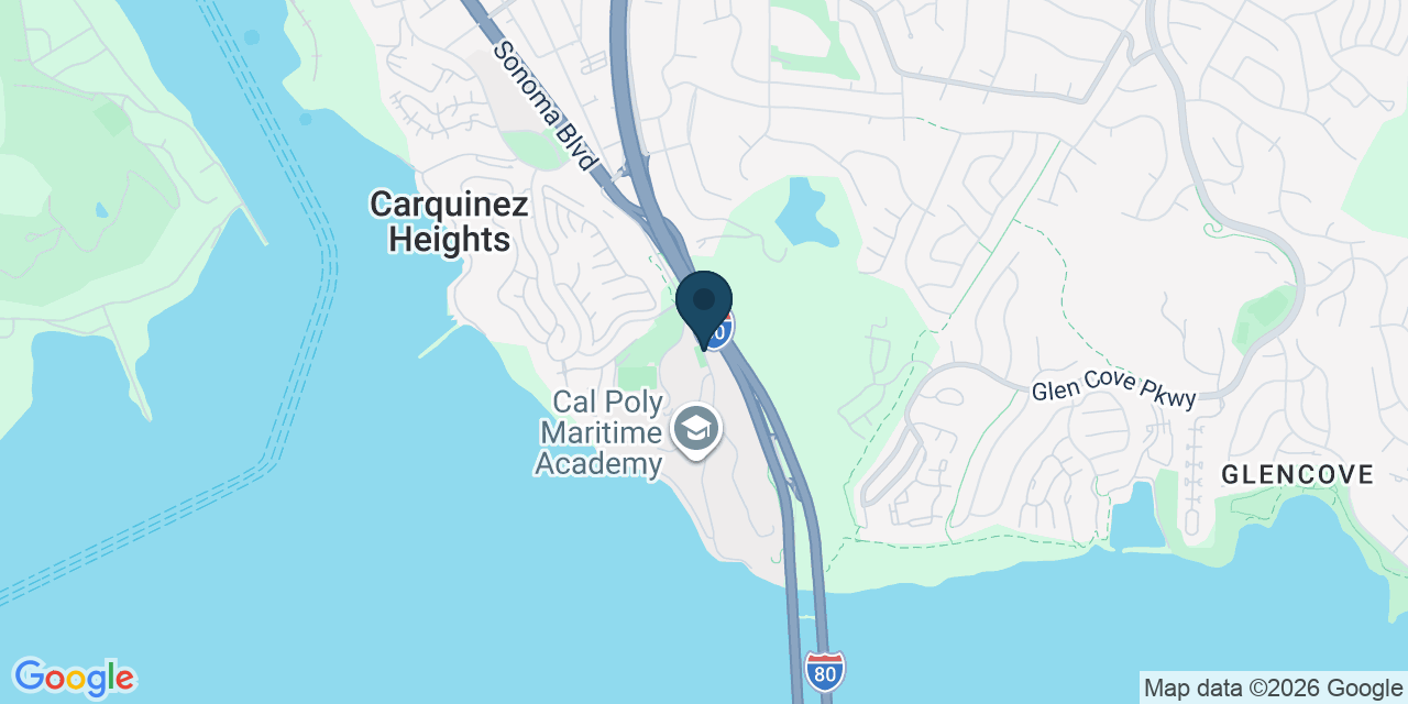 Map showing Vallejo, Solano County, CA