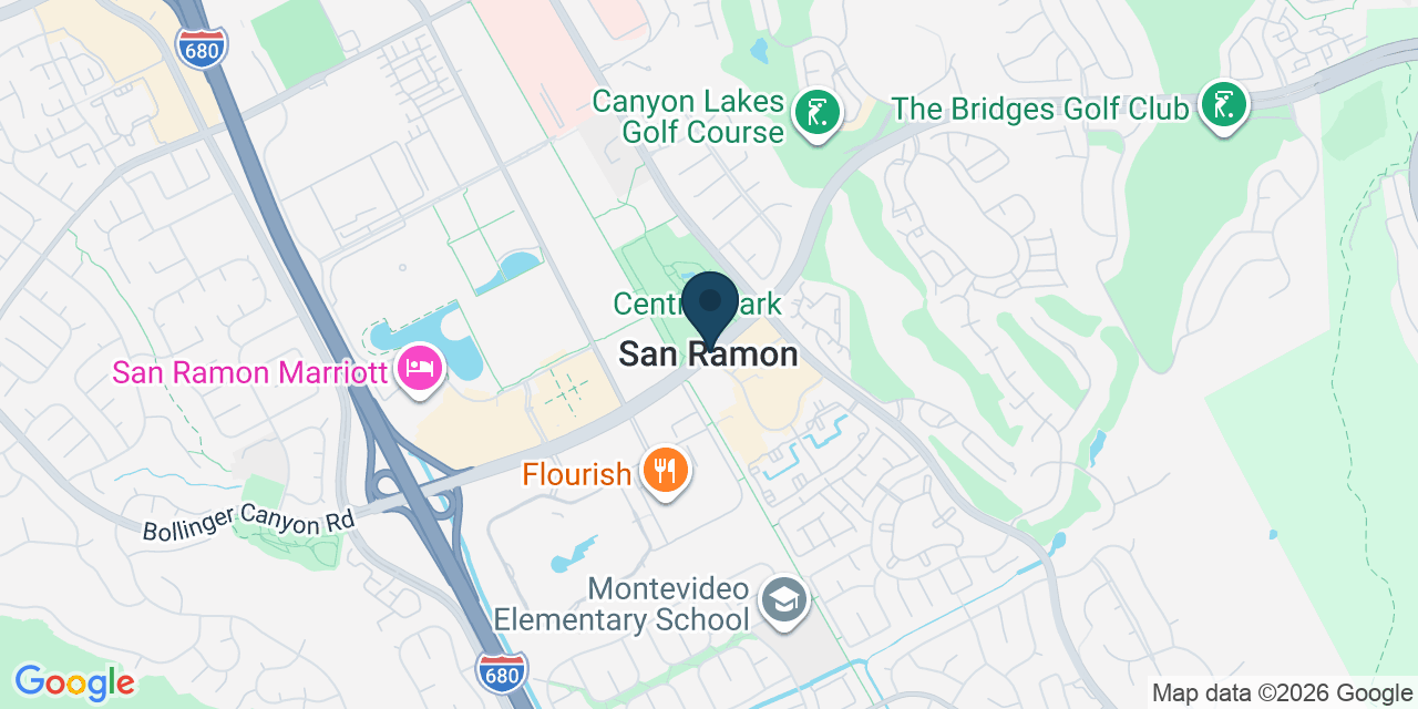 Map showing San Ramon, Contra Costa County, CA