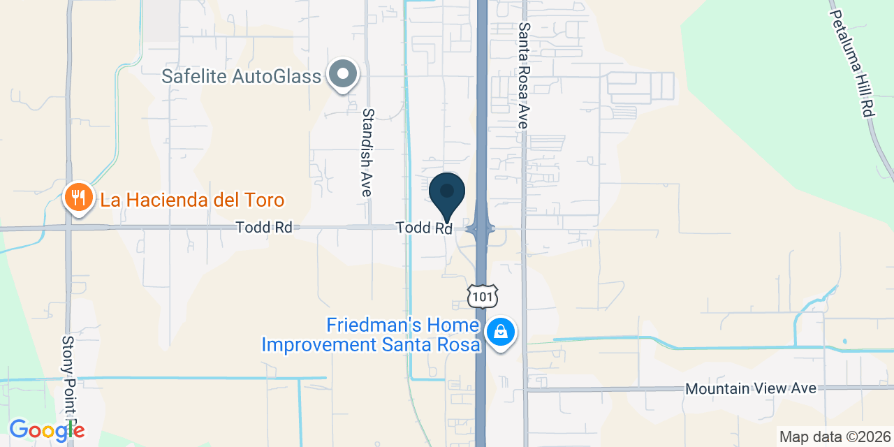 Map showing Santa Rosa, Sonoma County, CA
