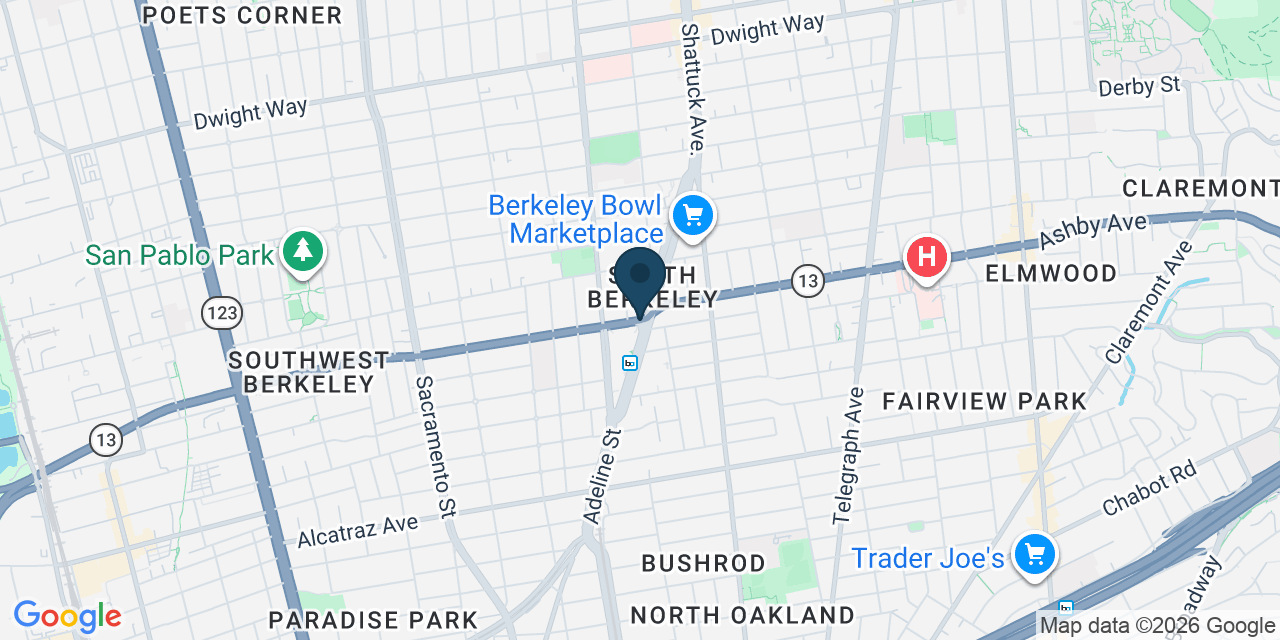 Map showing Berkeley, Alameda County, CA