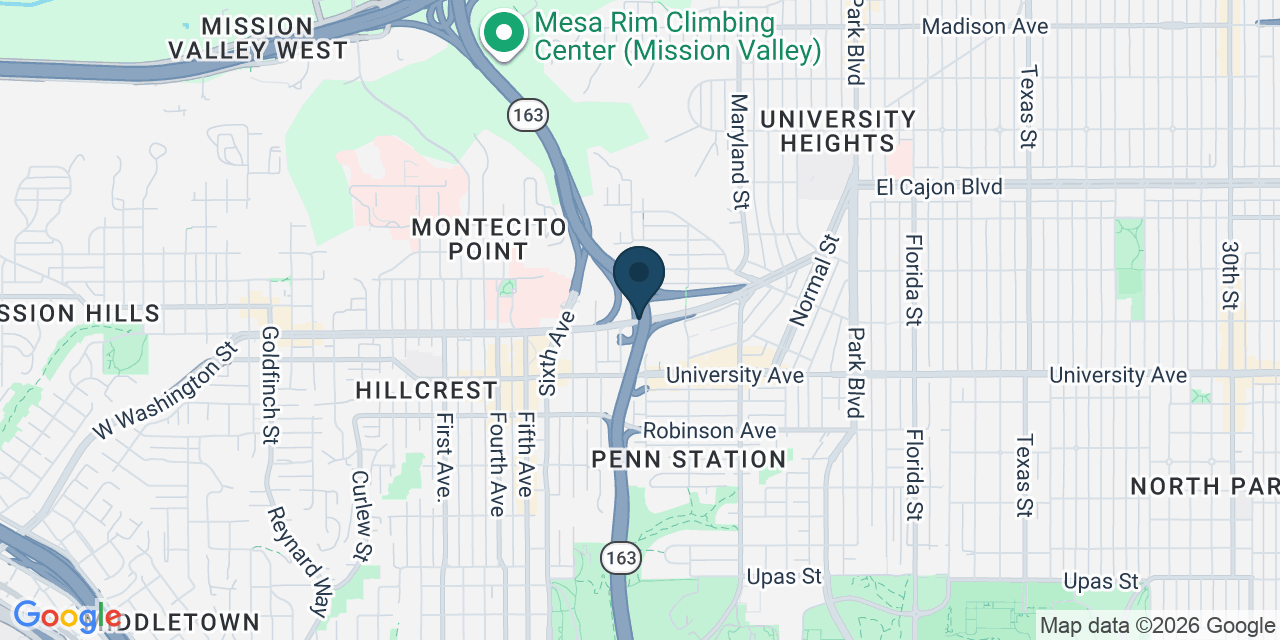 Map showing San Diego, San Diego County, CA