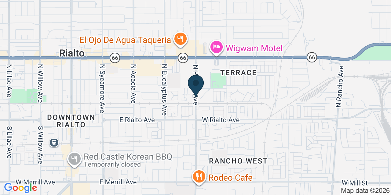 Map showing San Bernardino County, CA