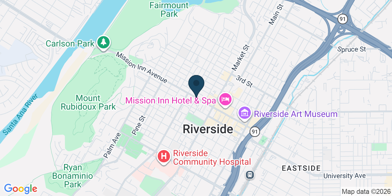 Map showing Riverside County, CA