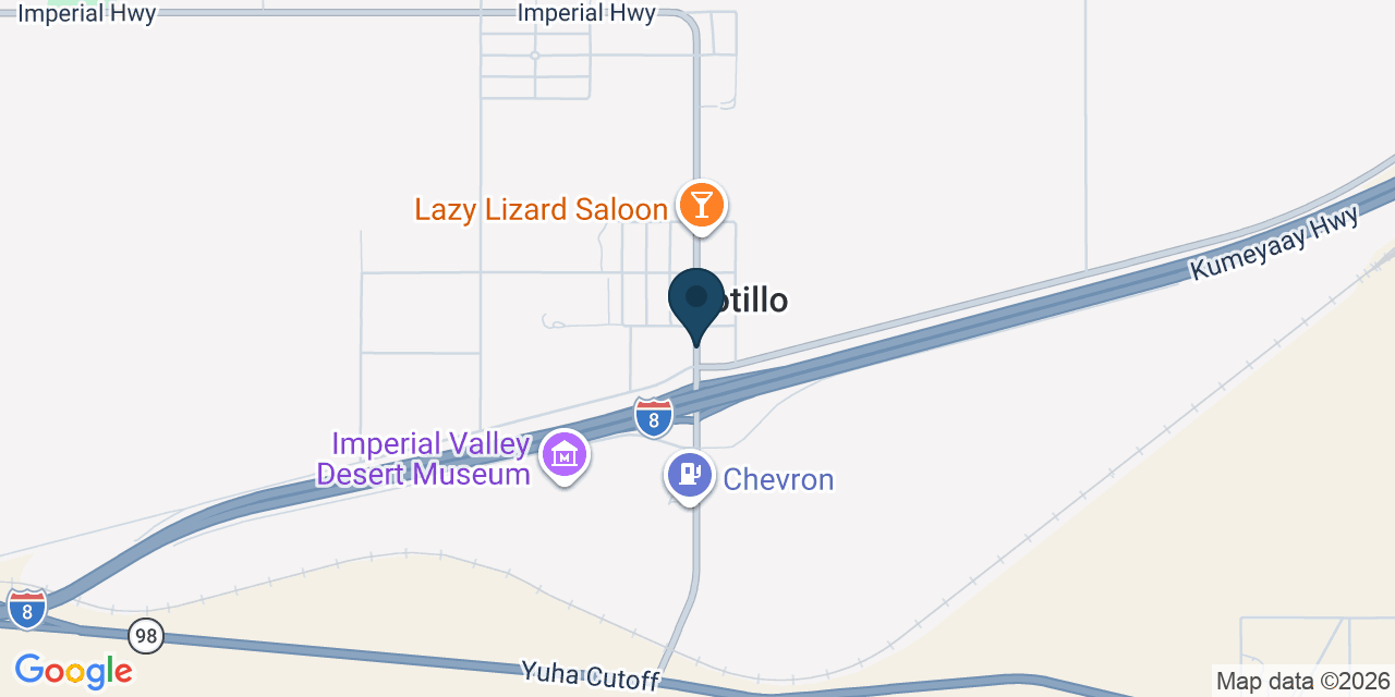 Map showing Imperial County, CA