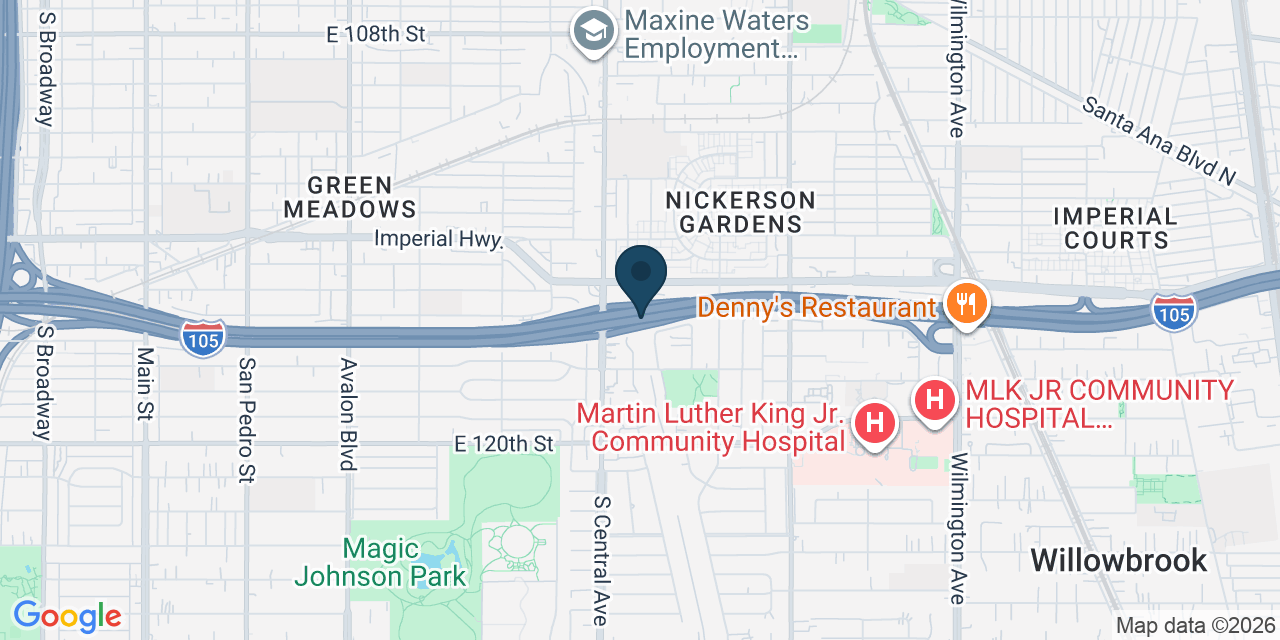 Map showing Los Angeles County, CA