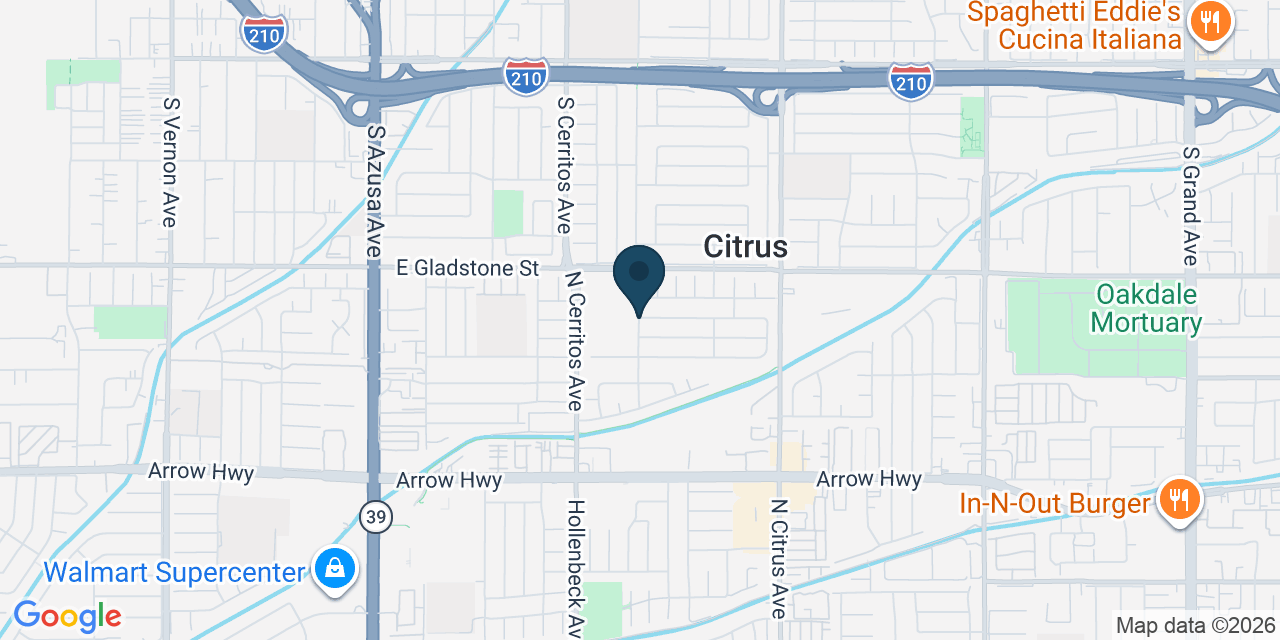 Map showing Citrus, Los Angeles County, CA