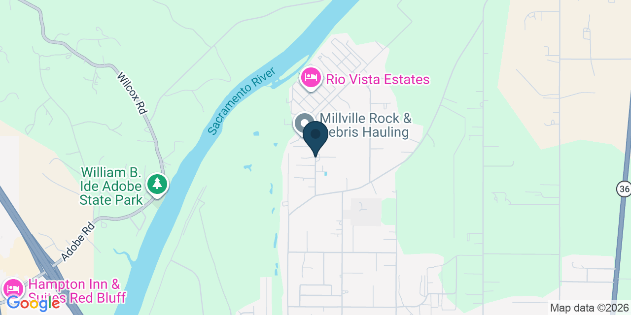 Map showing Tehama County, CA