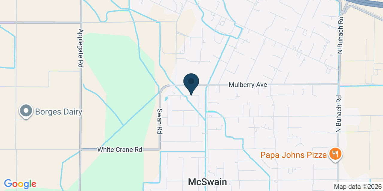 Map showing McSwain, Merced County, CA