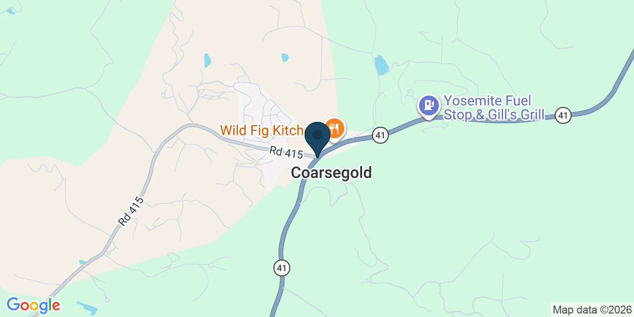Map showing Coarsegold, Madera County, CA
