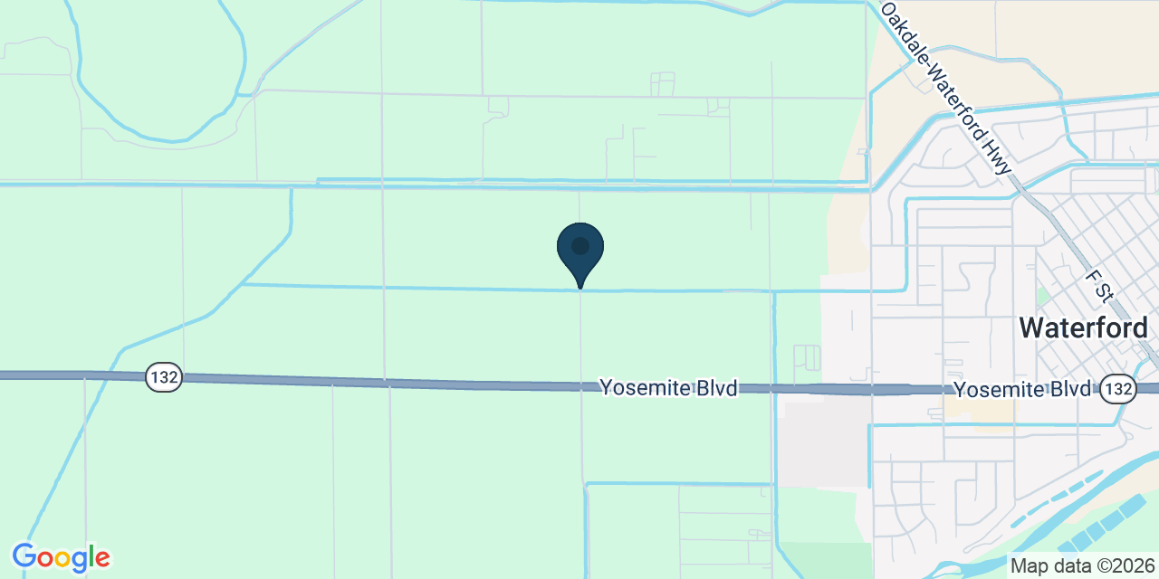 Map showing Stanislaus County, CA