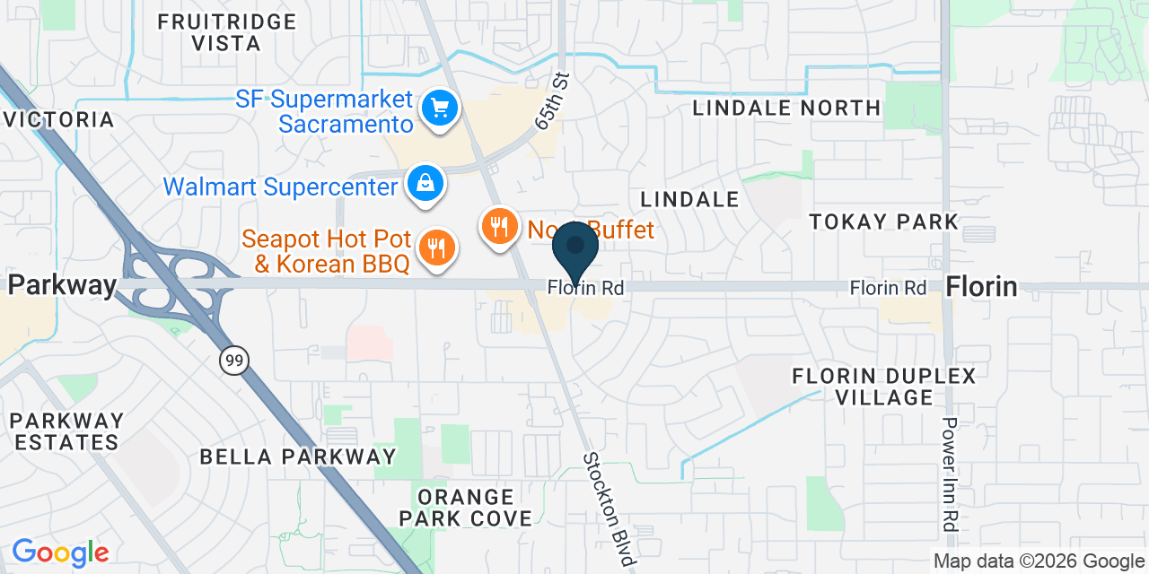 Map showing Florin, Sacramento County, CA