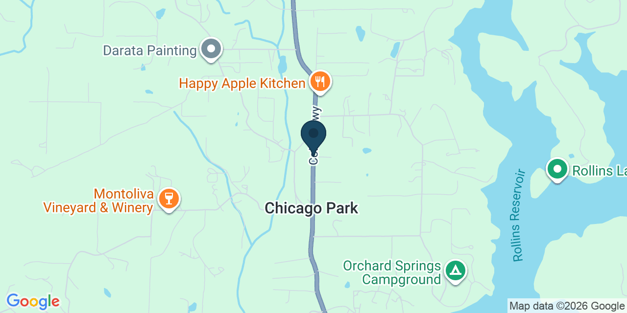 Map showing Chicago Park, Nevada County, CA