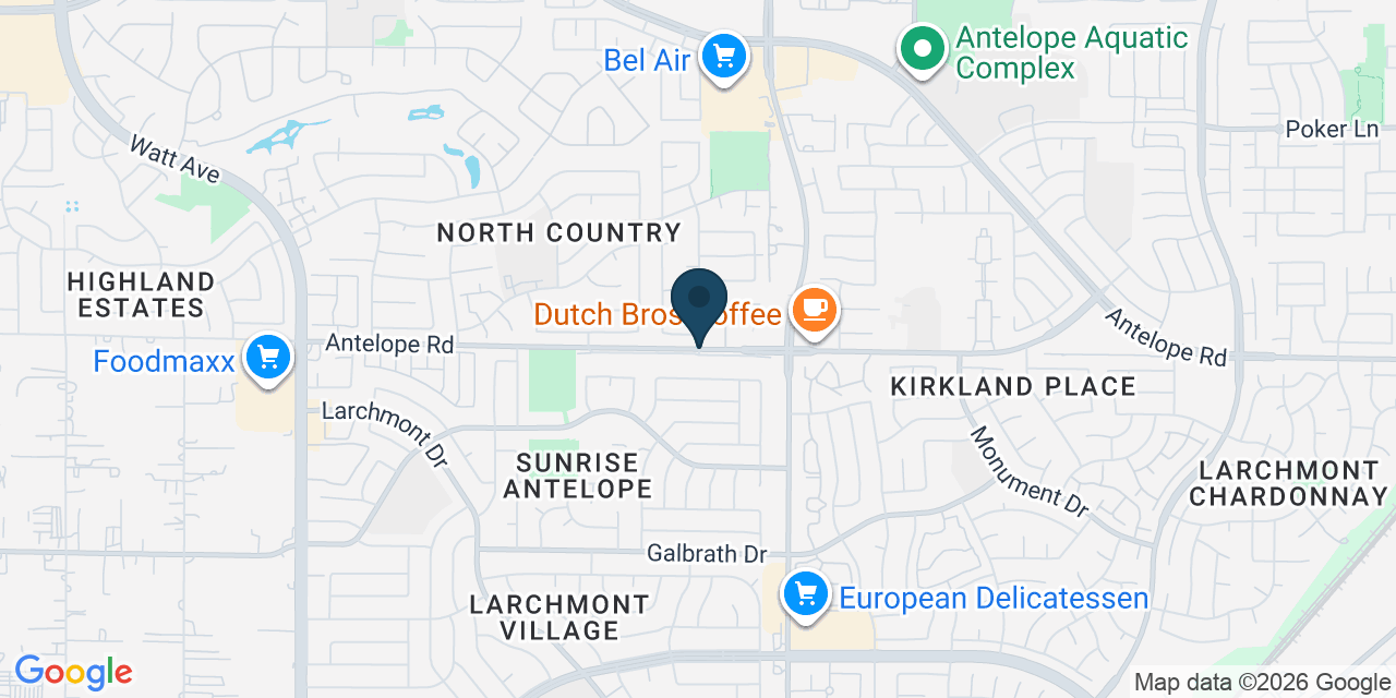 Map showing Antelope, Sacramento County, CA