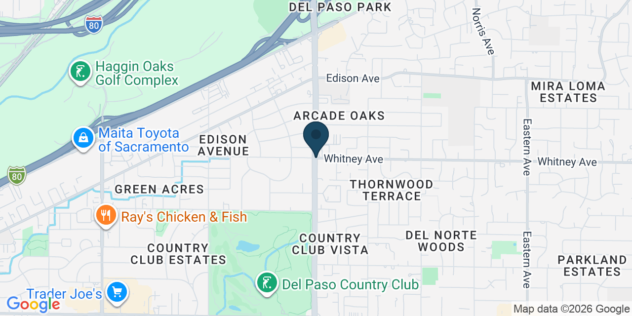 Map showing Arden-Arcade, Sacramento County, CA