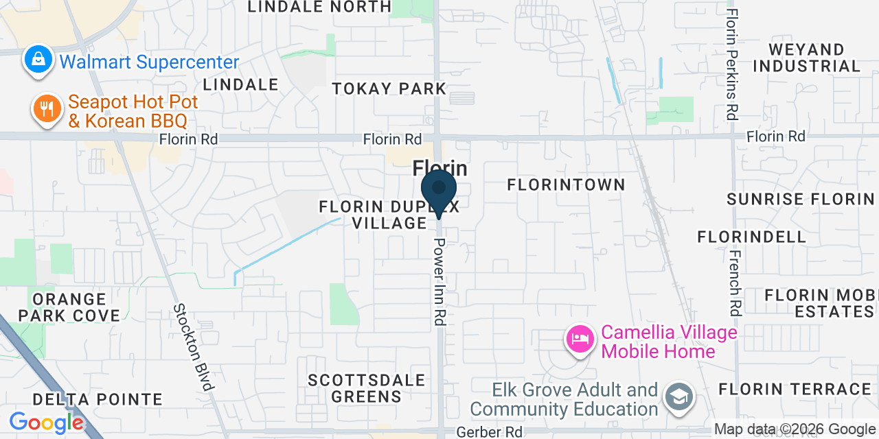 Map showing Florin, Sacramento County, CA