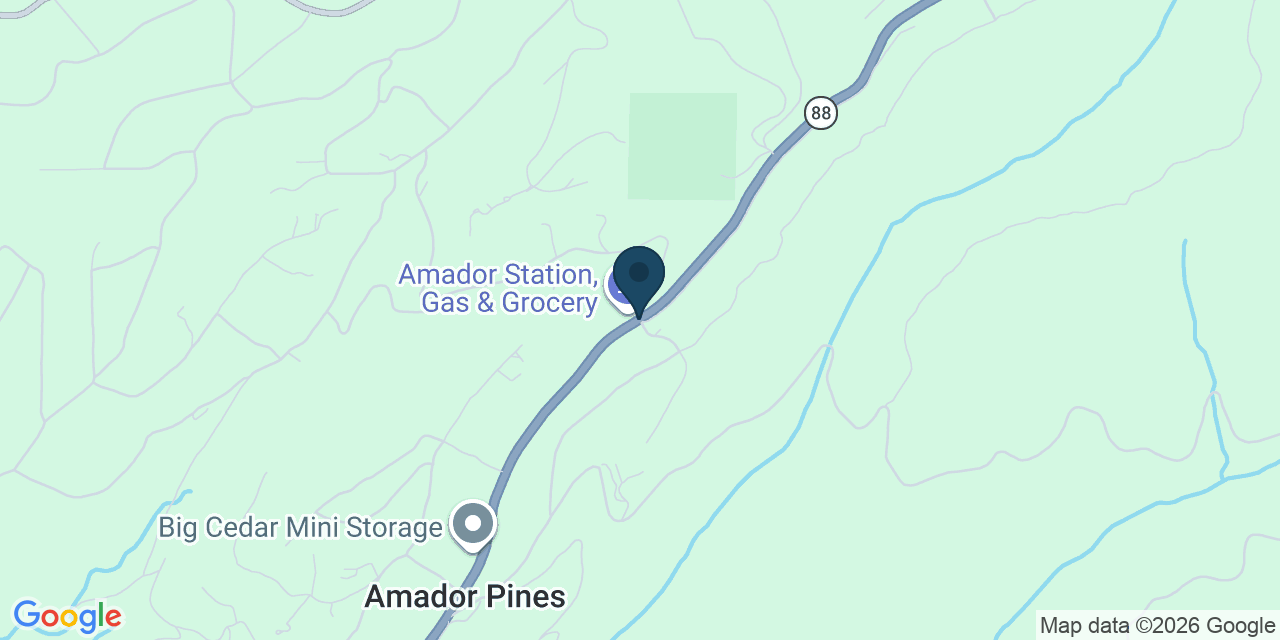Map showing Amador Pines, Amador County, CA
