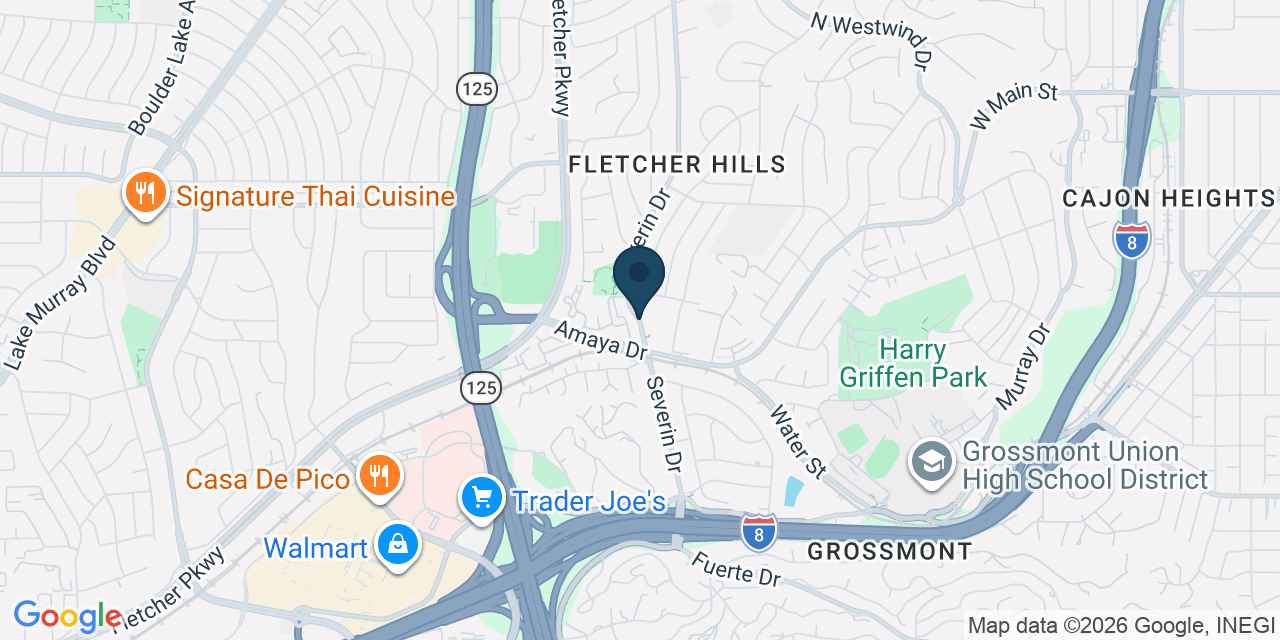 Map showing San Diego County, CA