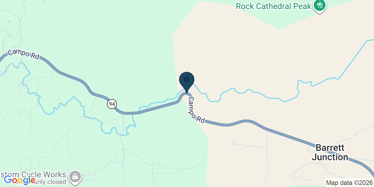 Map showing San Diego County, CA