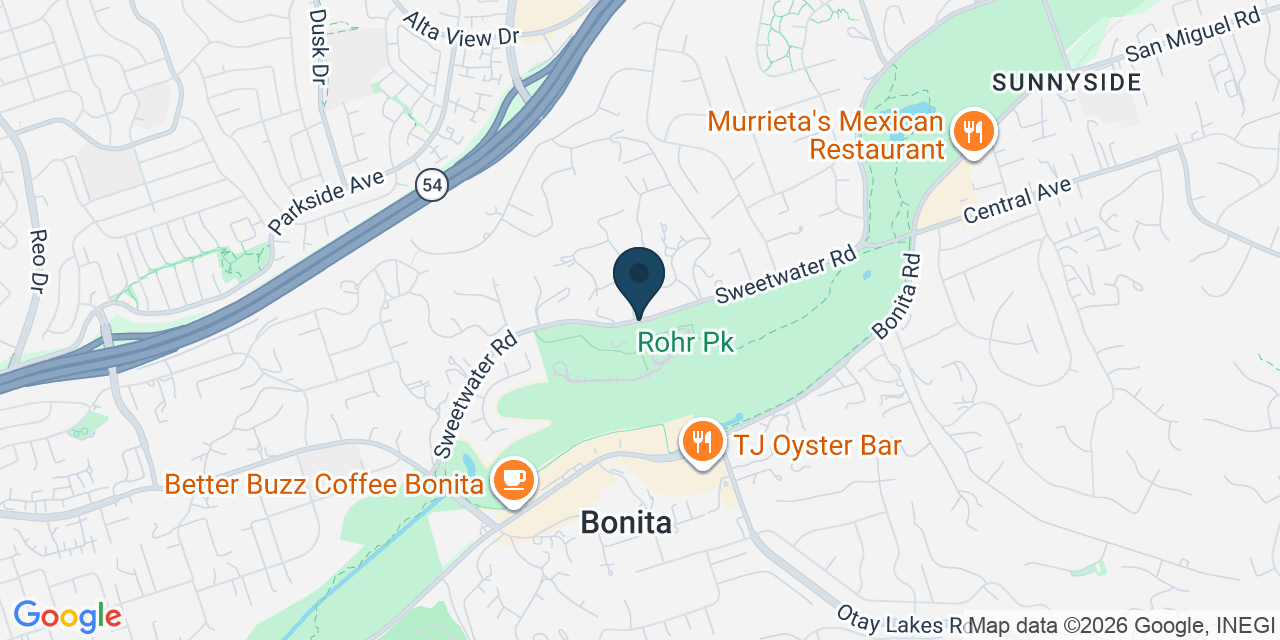 Map showing Bonita, San Diego County, CA