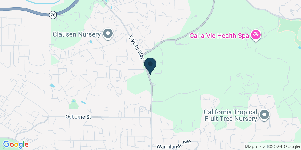 Map showing Vista, San Diego County, CA