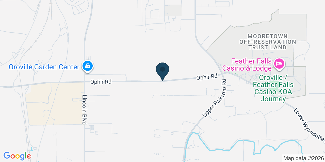 Map showing Oroville, Butte County, CA